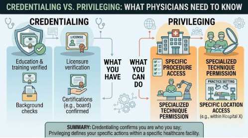Credentialing vs. Privileging: What Physicians Need to Know