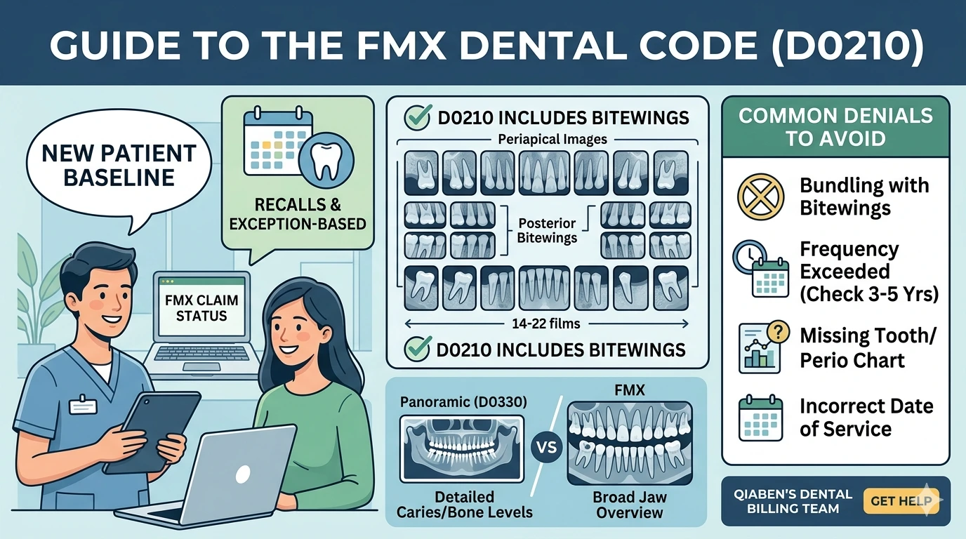 FMX Dental Code Complete Guide: D0210 & Billing Tips